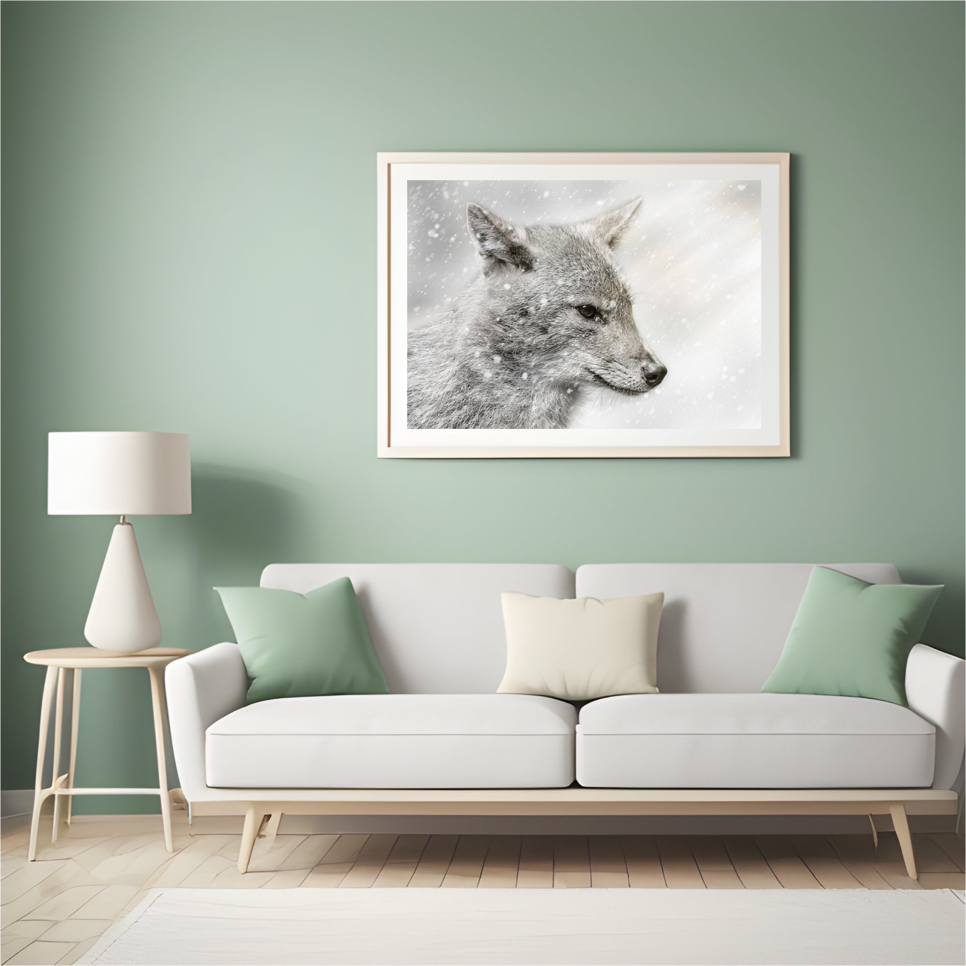 Diamond Painting - Jakhals in sneeuwstorm