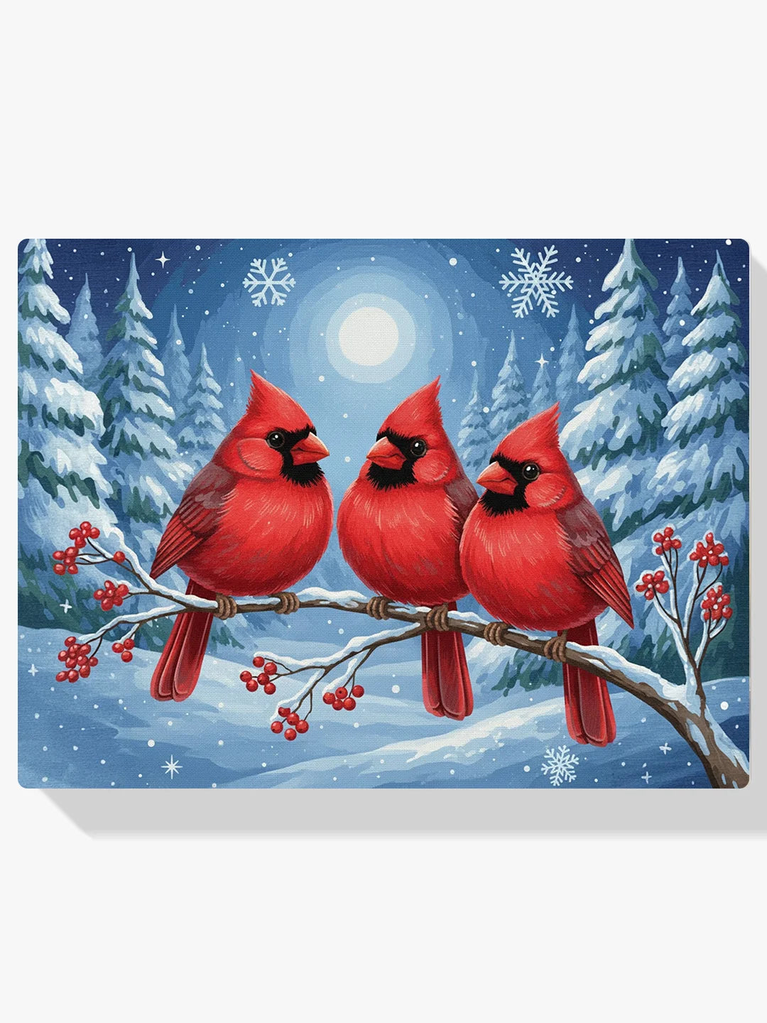 Diamond Painting - Kardinaalvogels op een berijpte tak
