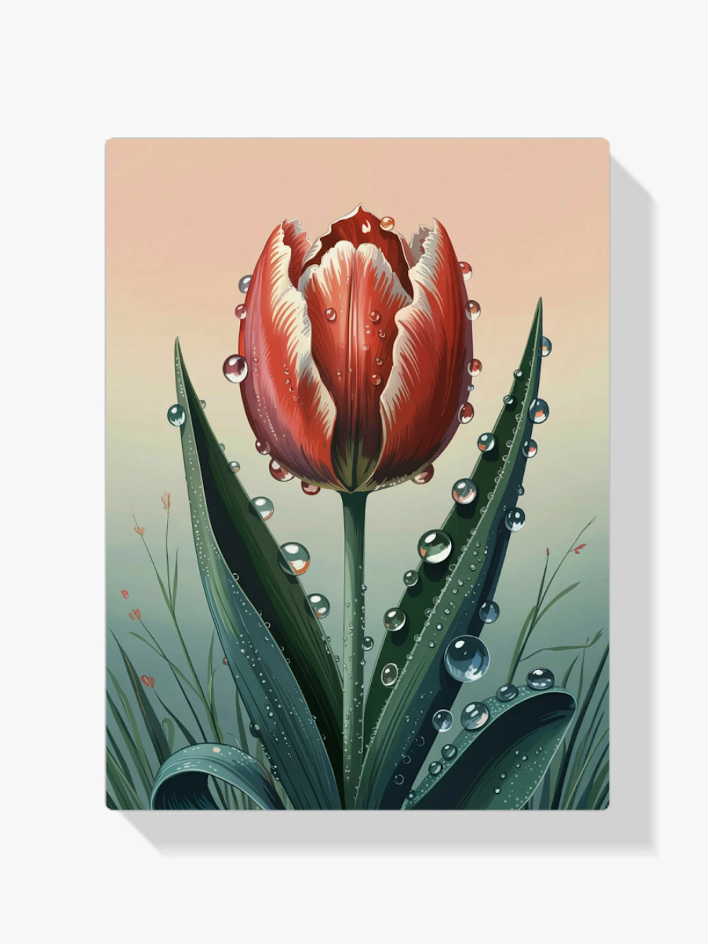 Diamond Painting - Karmozijnrode dauwdruppel