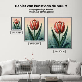 Diamond Painting - Karmozijnrode dauwdruppel