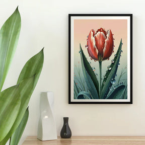 Diamond Painting - Karmozijnrode dauwdruppel