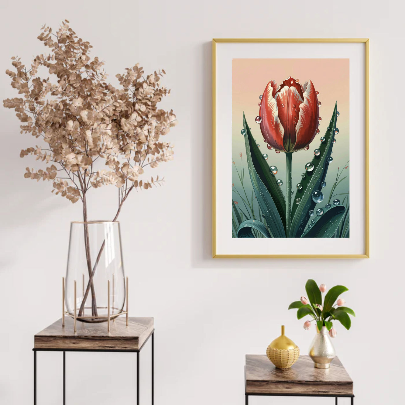 Diamond Painting - Karmozijnrode dauwdruppel