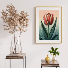 Diamond Painting - Karmozijnrode dauwdruppel