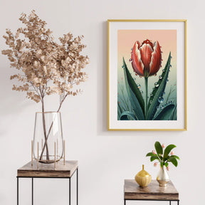 Diamond Painting - Karmozijnrode dauwdruppel