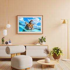 Diamond Painting - Kat en tijger in zee - SEOS®