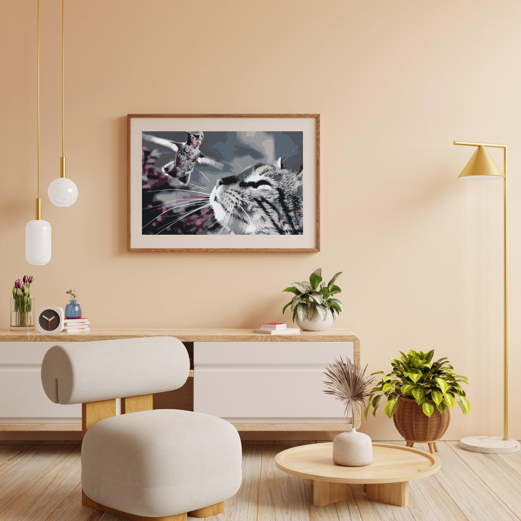 Diamond Painting - Kat en vogel - SEOS®