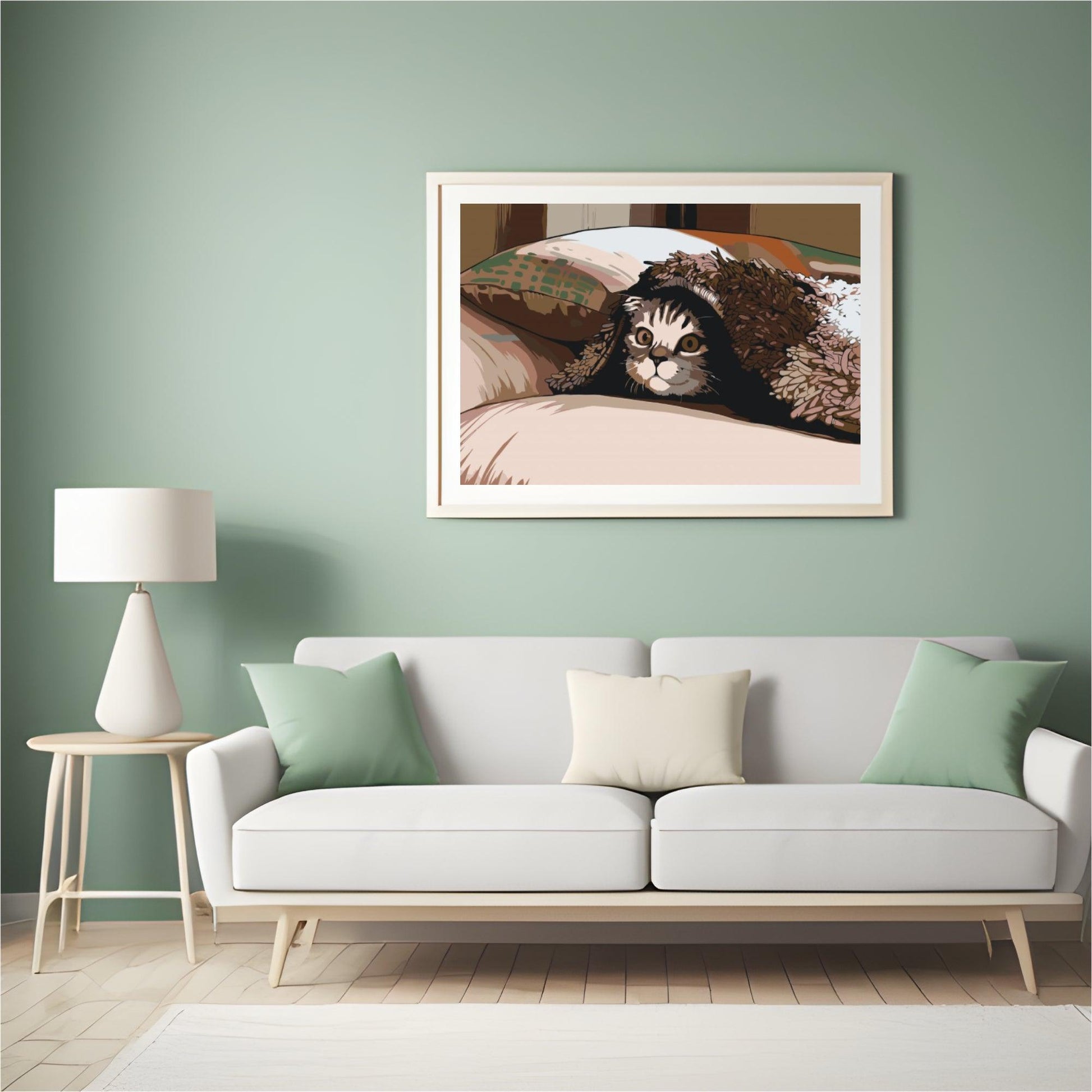 Diamond Painting - Kat onder het kussen - SEOS®