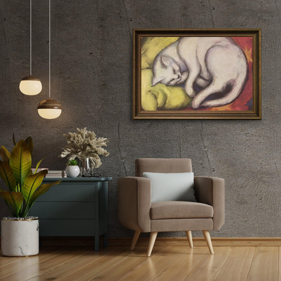 Diamond Painting - Kat op een geel kussen - SEOS®