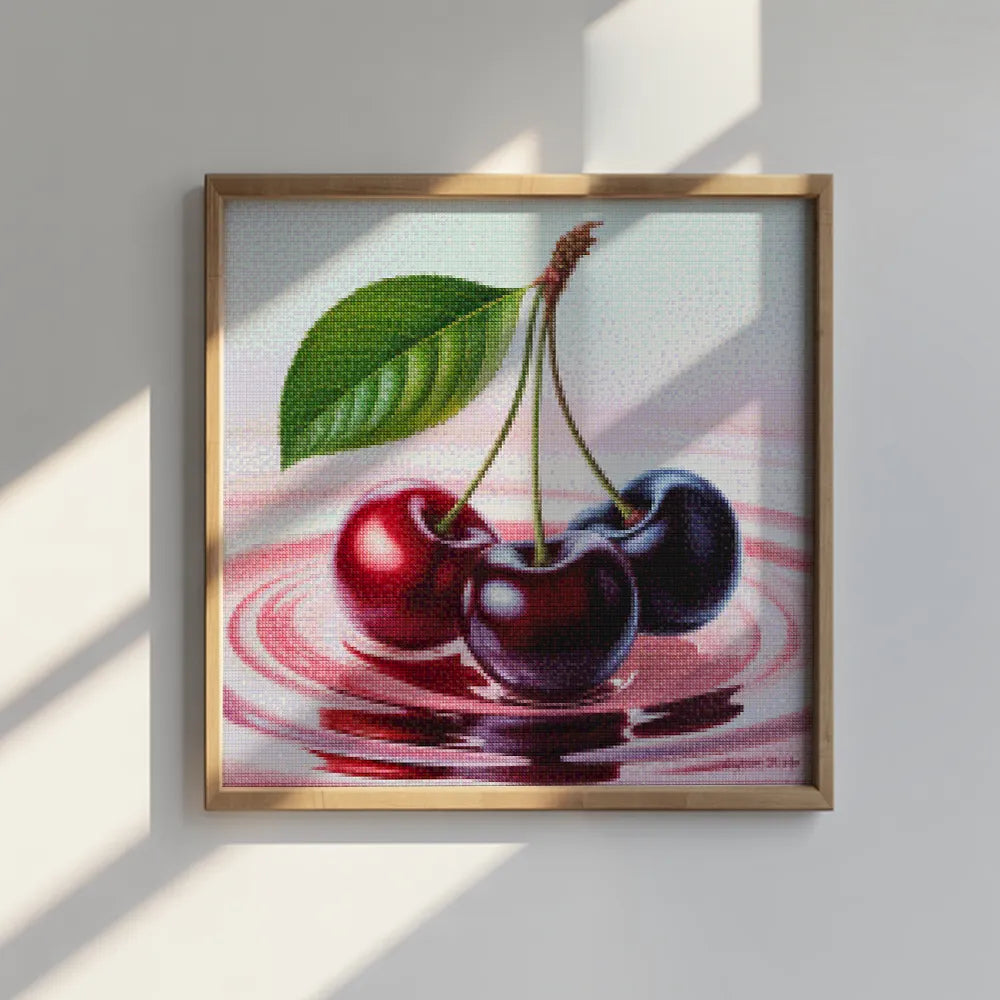 Mini Diamond Painting - Kersen drijven