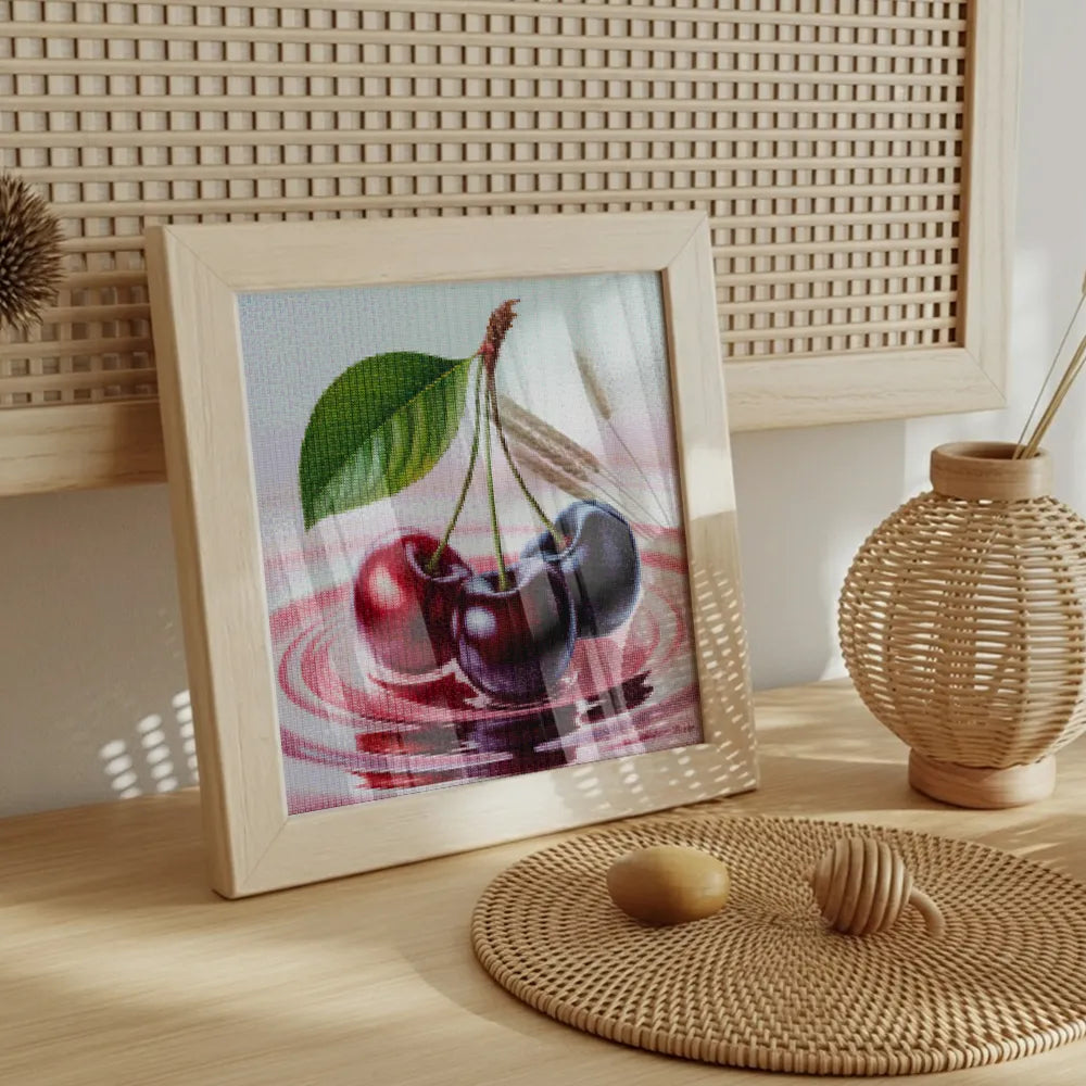 Mini Diamond Painting - Kersen drijven