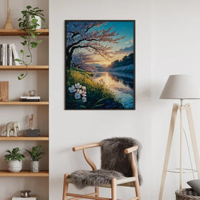 Diamond Painting - Kersenbloesems bij schemering