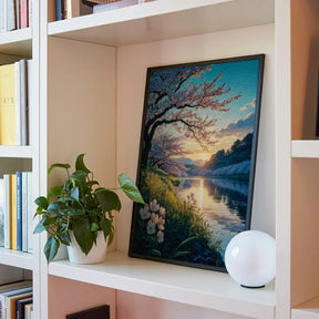 Diamond Painting - Kersenbloesems bij schemering