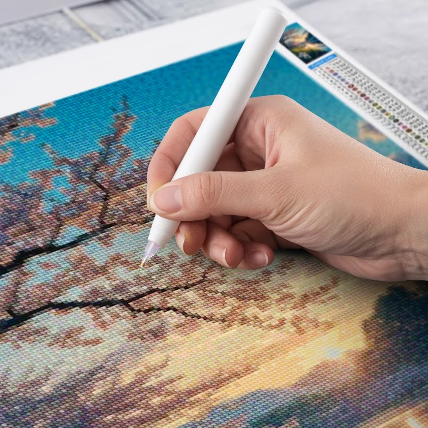 Diamond Painting - Kersenbloesems bij schemering