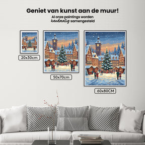 Diamond Painting - Kerstavond op het Oude Stadsplein