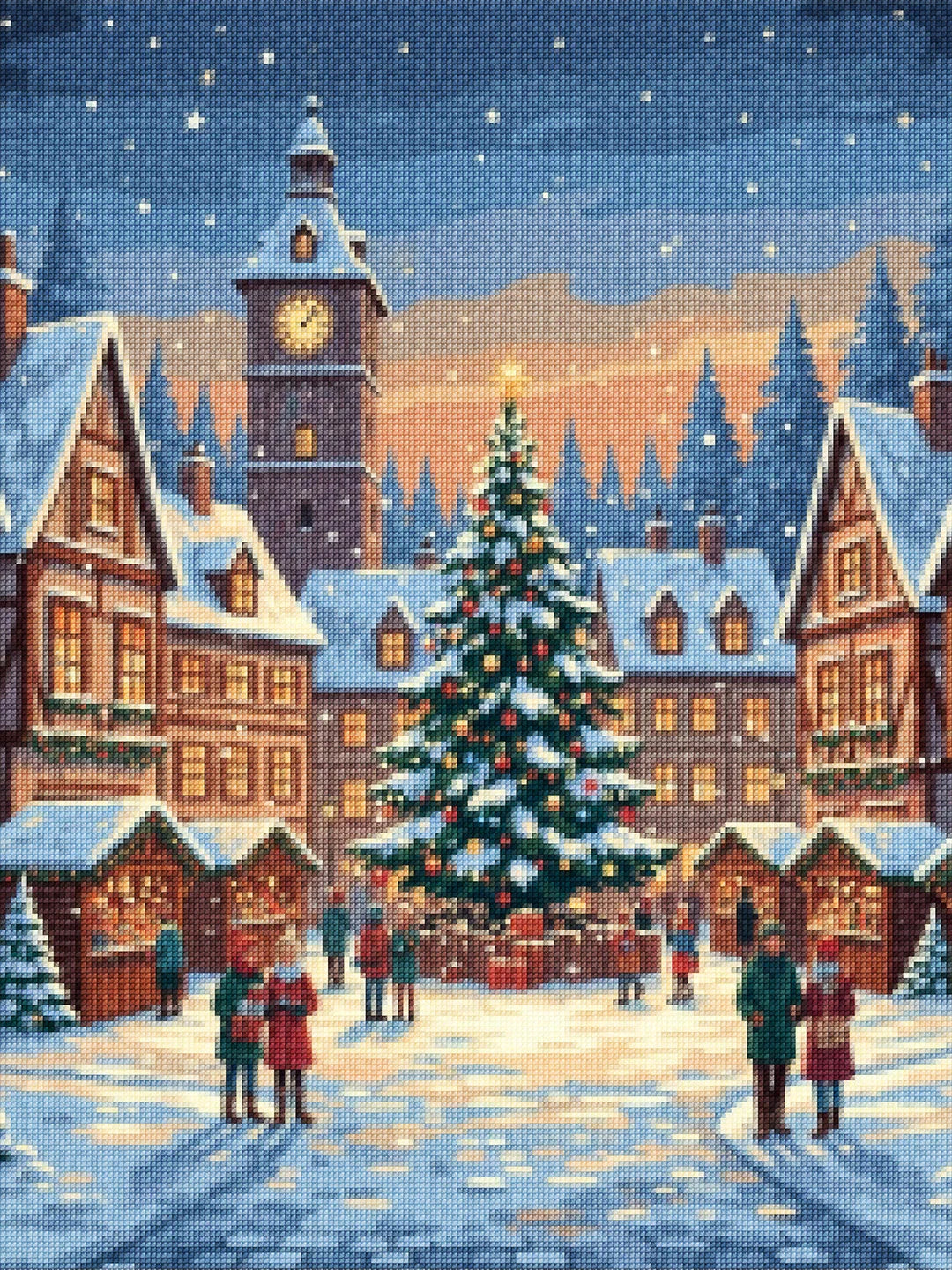 Diamond Painting - Kerstavond op het Oude Stadsplein