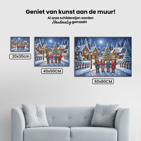 Diamond Painting - Kerstzangers in de sneeuw