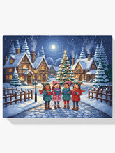 Diamond Painting - Kerstzangers in de sneeuw