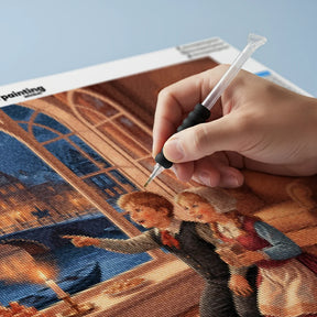 Diamond Painting - Kinderen bij het raam