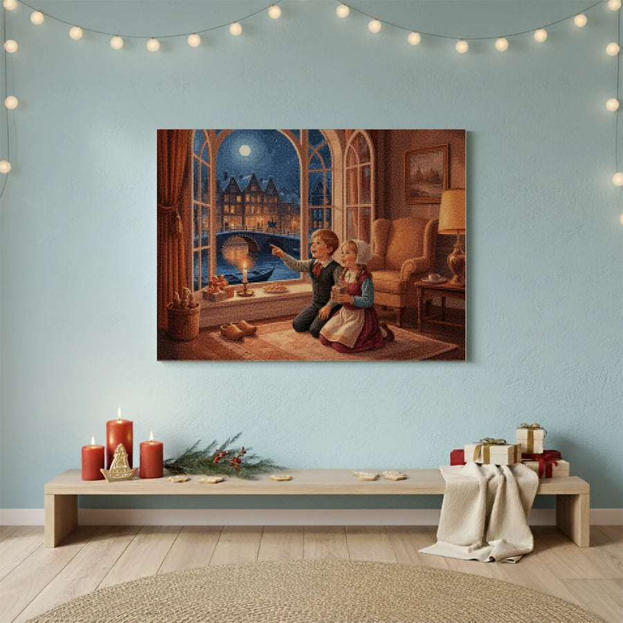 Diamond Painting - Kinderen bij het raam