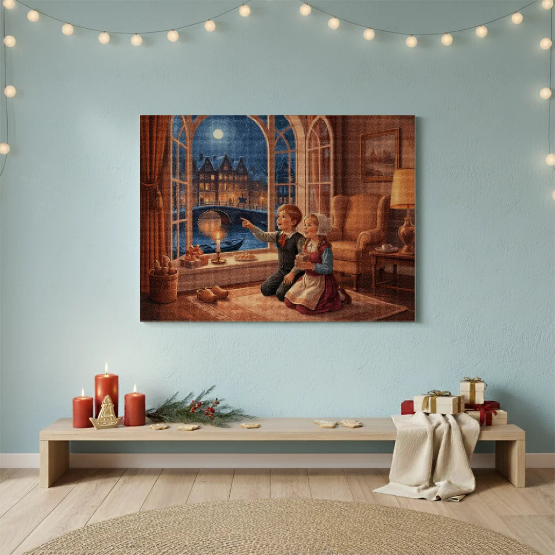 Diamond Painting - Kinderen bij het raam