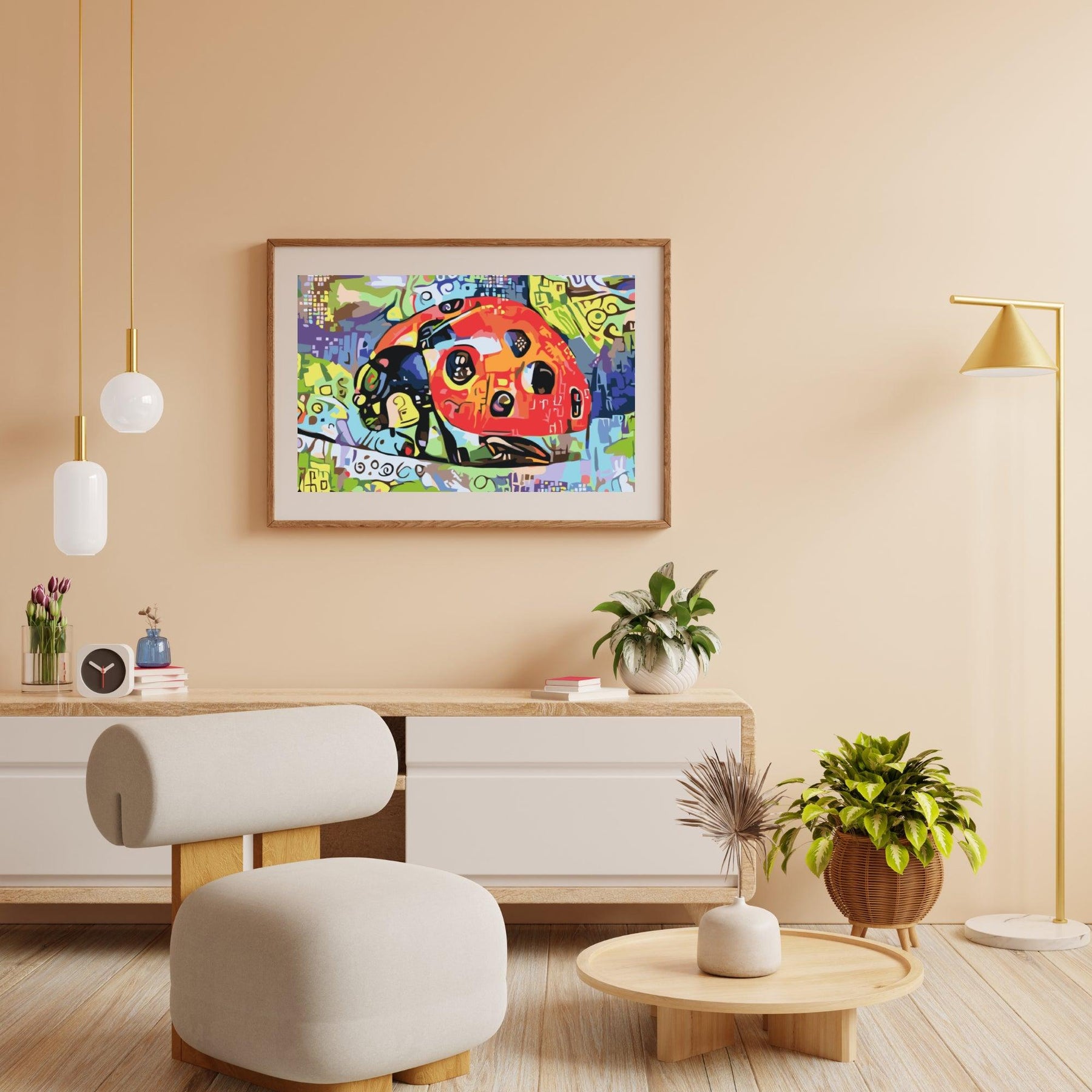 Diamond Painting - Kleurrijk lieveheersbeestje - SEOS®