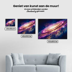 Diamond Painting - Kleurrijk sterrenstelsel met sterren en kometen