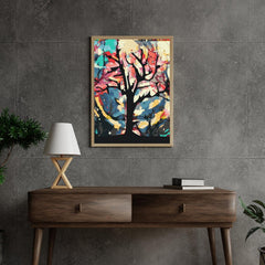 Diamond Painting - Kleurrijke achtergrond achter de boom - SEOS Shop ®