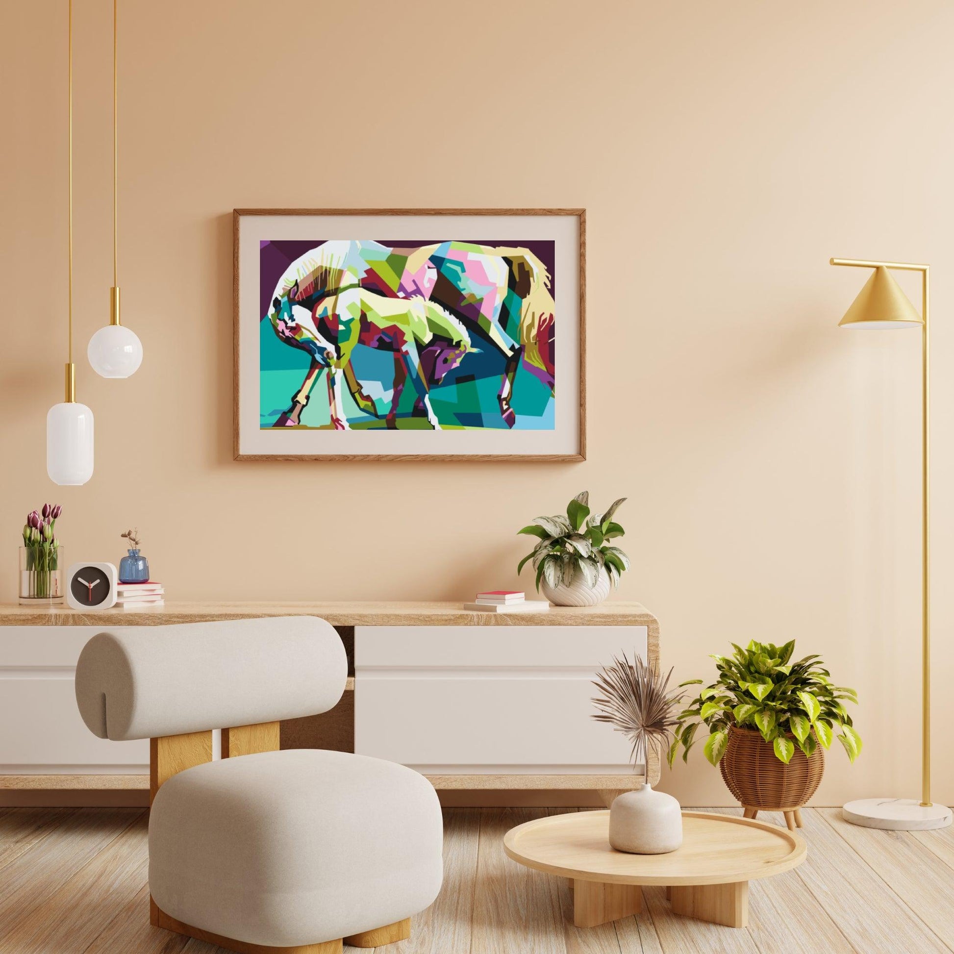 Diamond Painting - Kleurrijke paarden - SEOS®