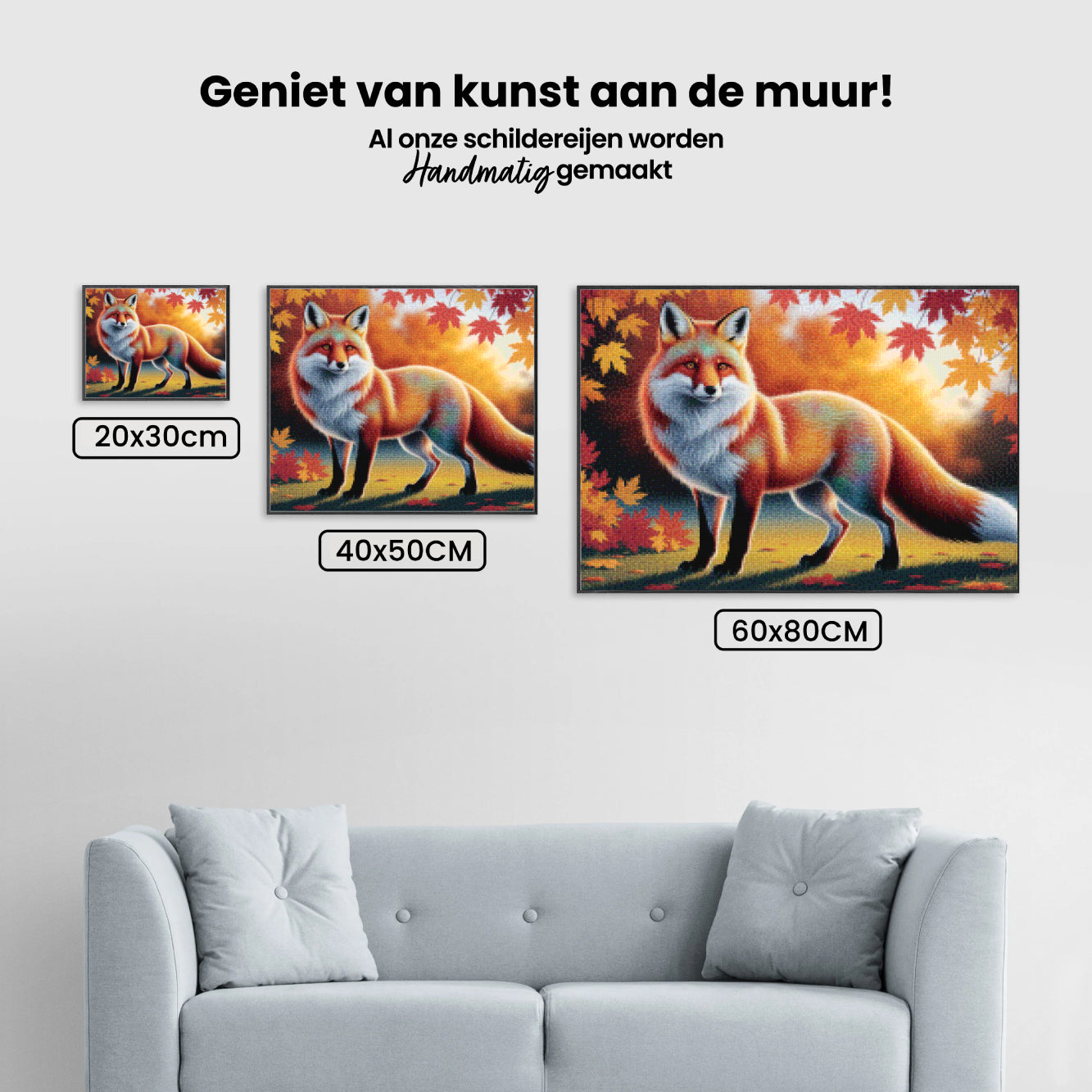 Diamond Painting - Kleurrijke vos met vloeiende vacht
