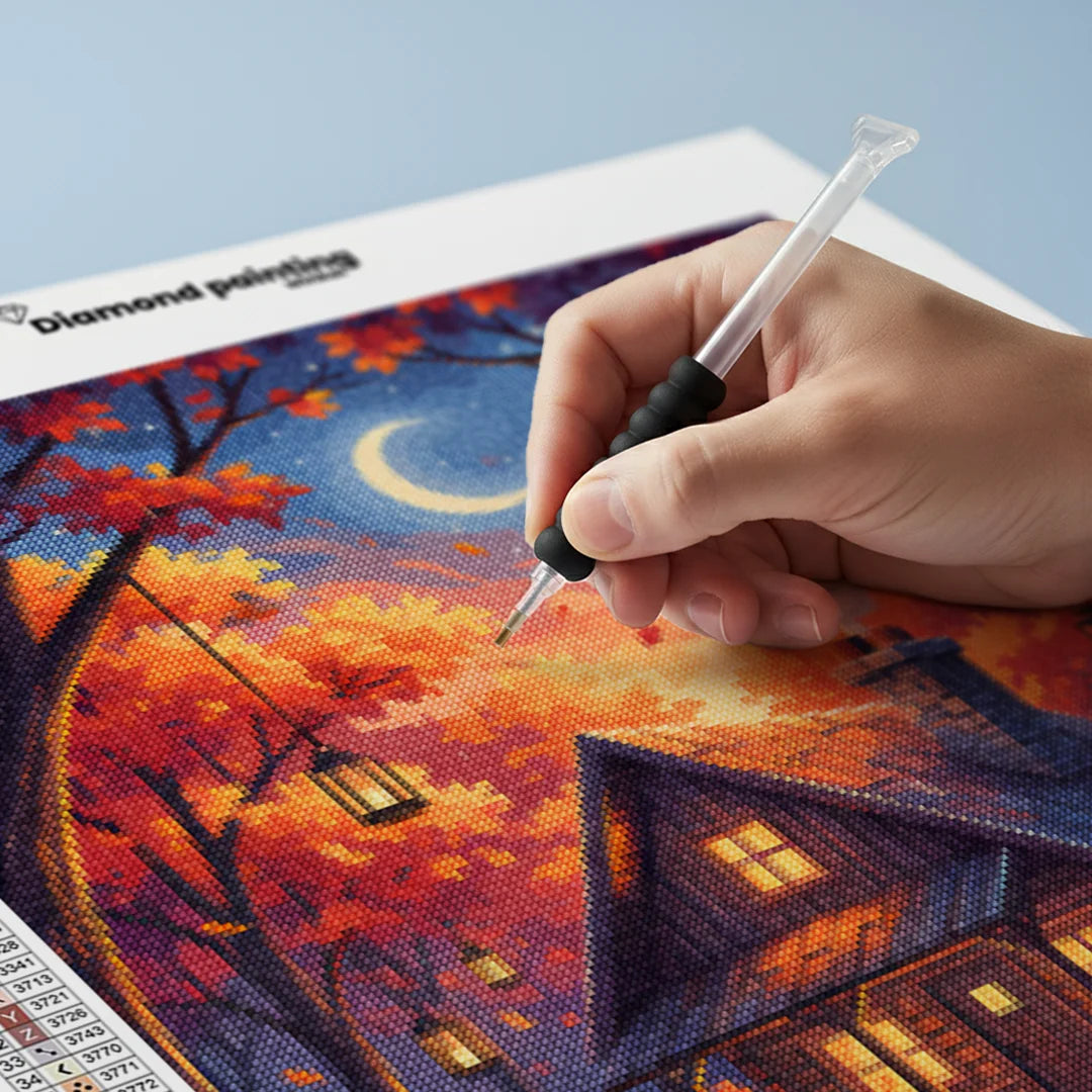 Diamond Painting - Knus huisje in het bos