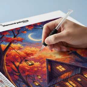 Diamond Painting - Knus huisje in het bos