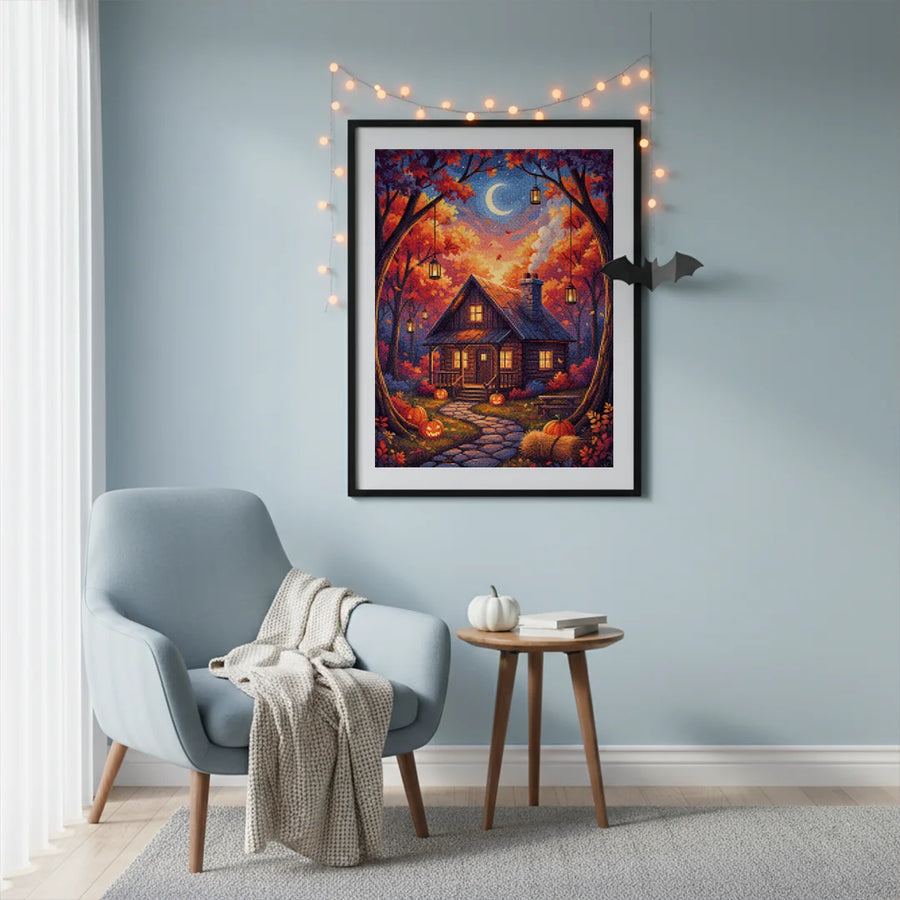 Diamond Painting - Knus huisje in het bos