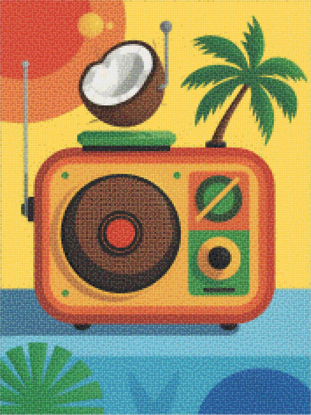 Diamond Painting - Kokosnoot radio