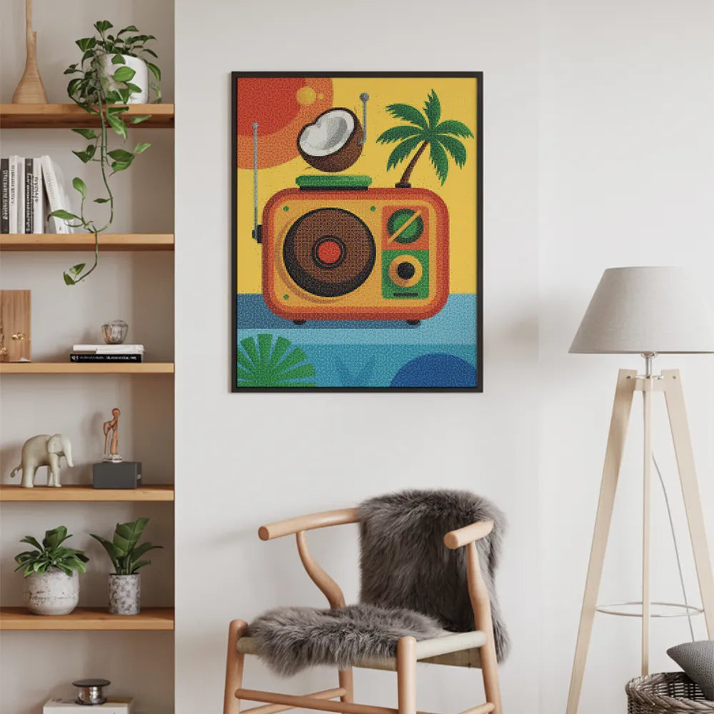 Diamond Painting - Kokosnoot radio