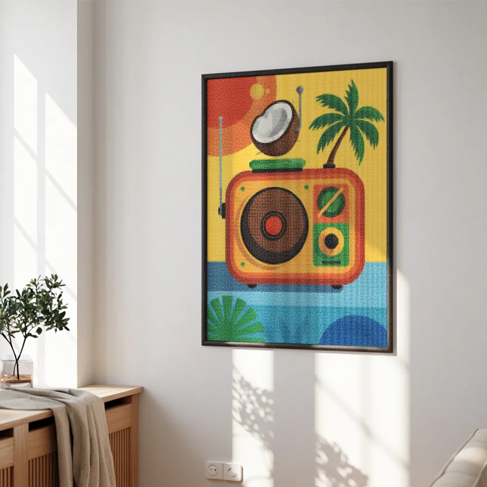 Diamond Painting - Kokosnoot radio