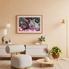 Diamond Painting - Konijnen tussen de bloemen - SEOS®