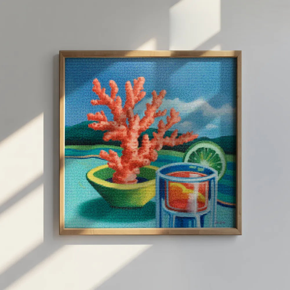 Mini Diamond Painting - Koraal slokje