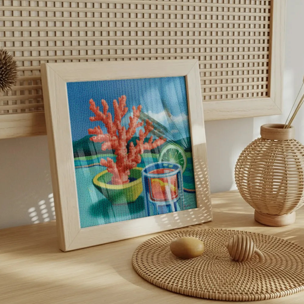 Mini Diamond Painting - Koraal slokje