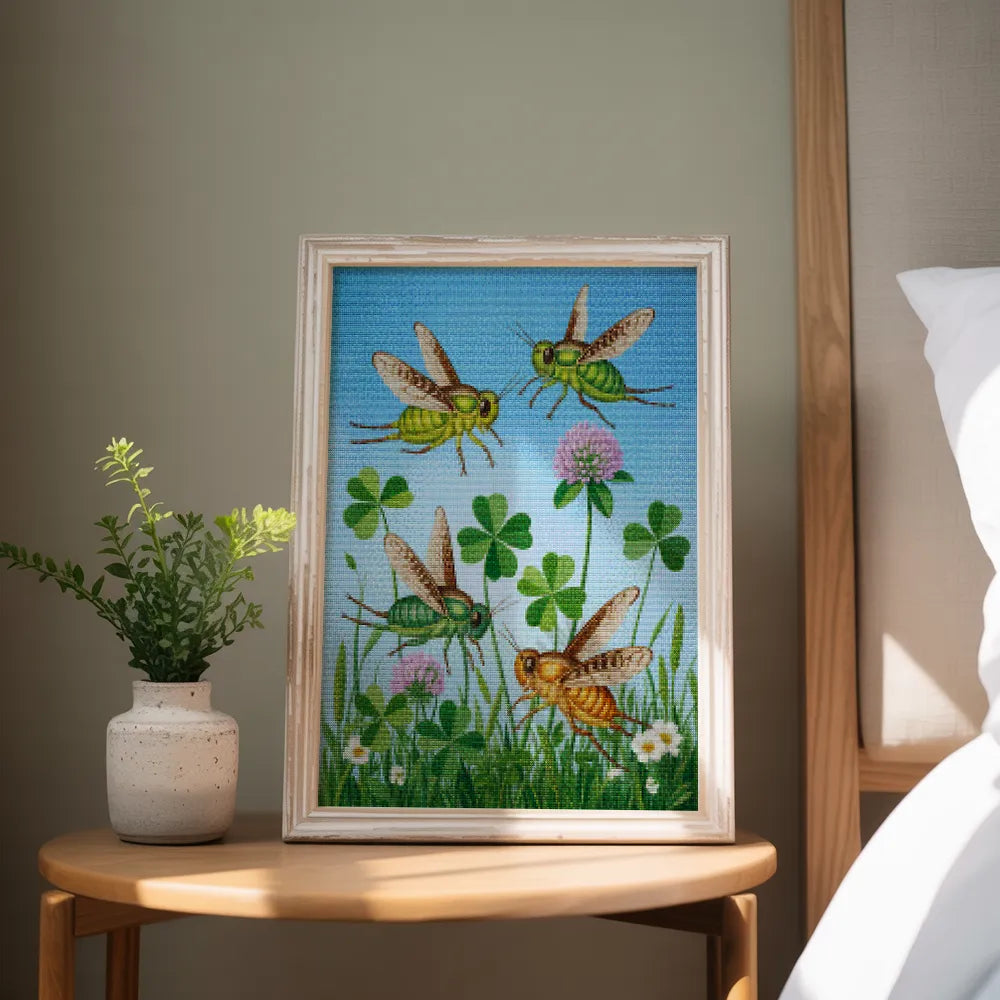 Diamond Painting - Krekels en klaver