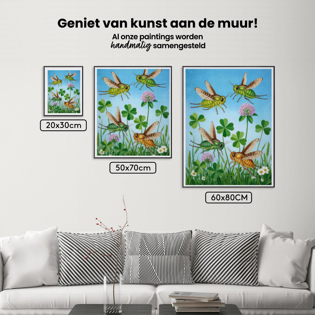 Diamond Painting - Krekels en klaver