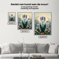 Diamond Painting - Kristallen tulp bloei V1