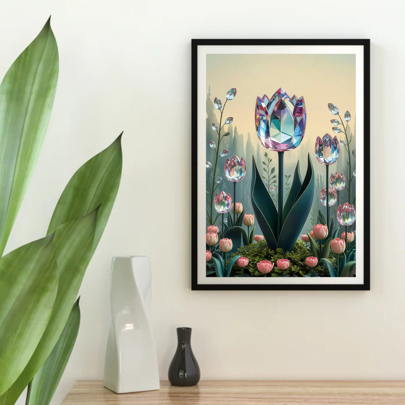Diamond Painting - Kristallen tulp bloei V1