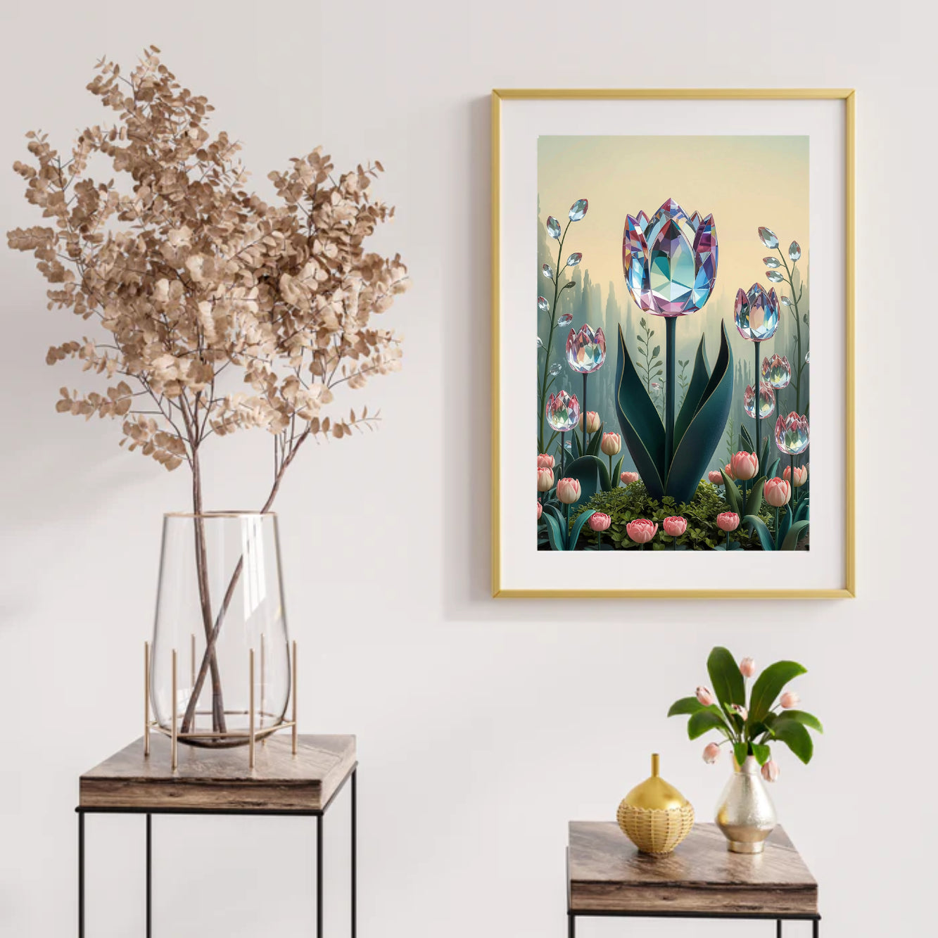 Diamond Painting - Kristallen tulp bloei V1