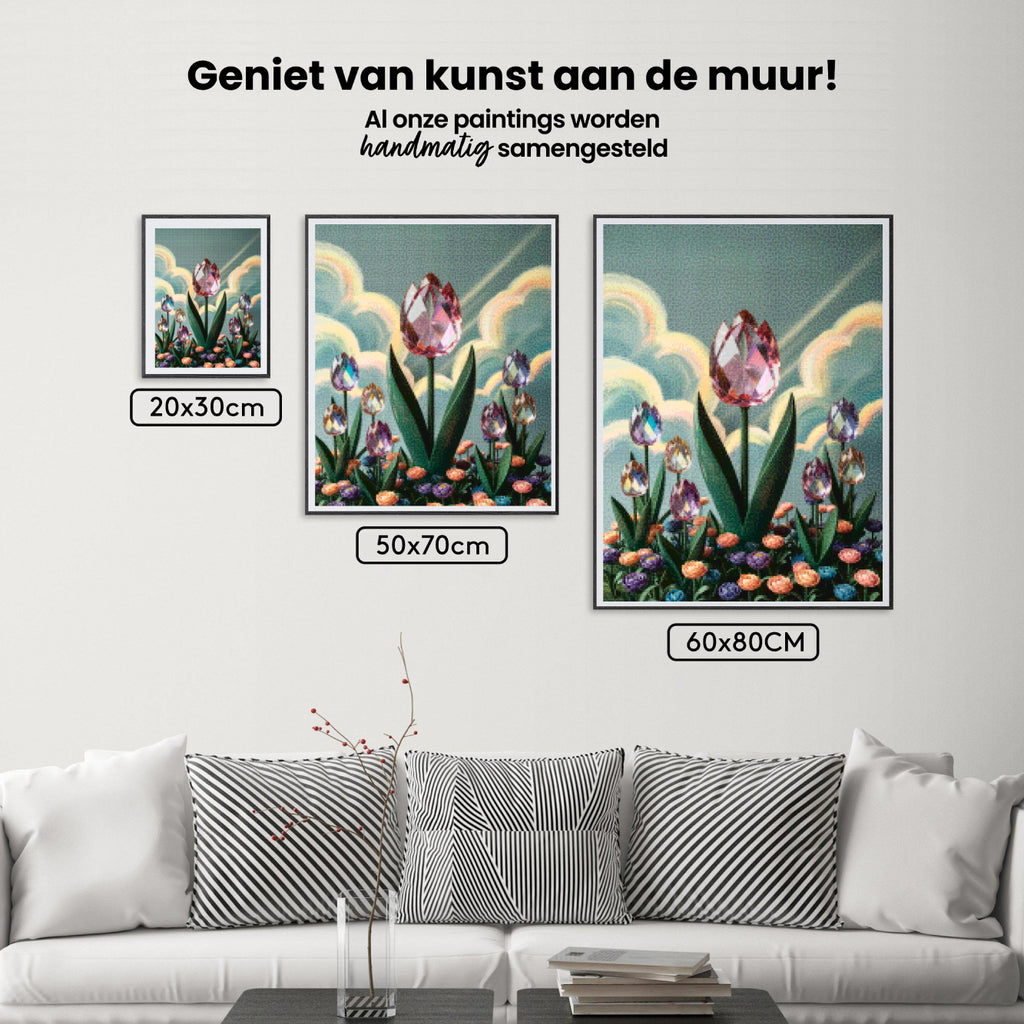 Diamond Painting - Kristallen tulp bloei V2