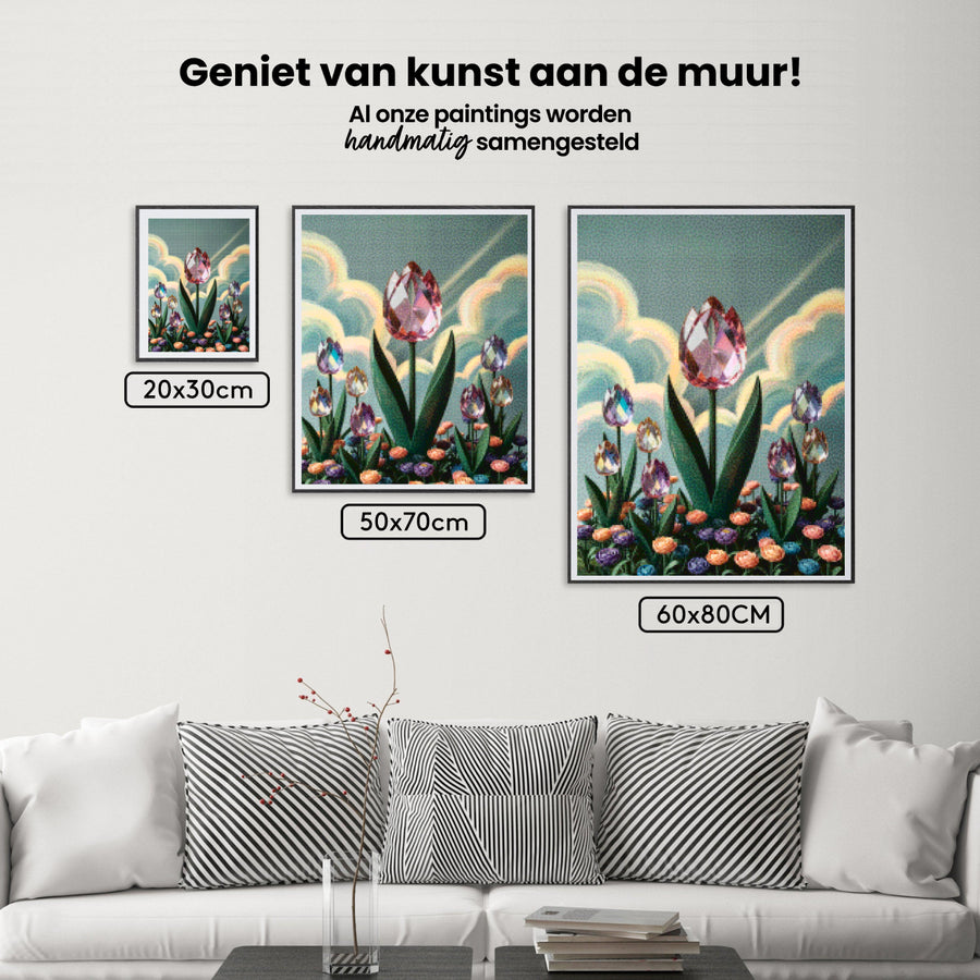Diamond Painting - Kristallen tulp bloei V2