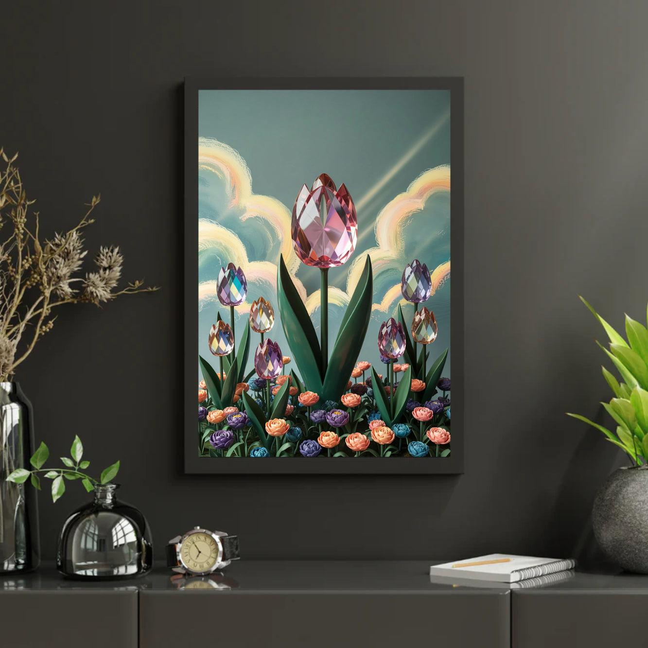 Diamond Painting - Kristallen tulp bloei V2