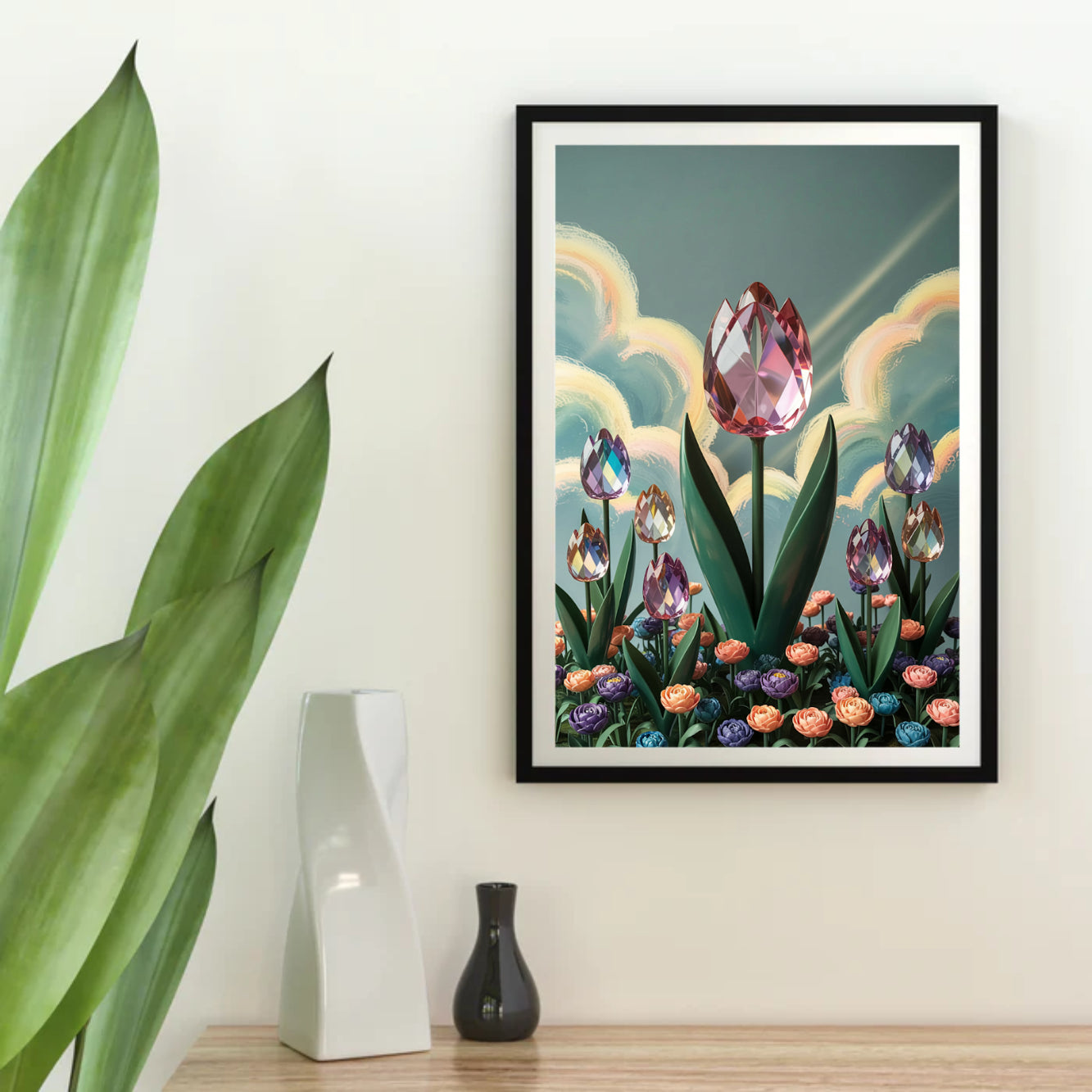 Diamond Painting - Kristallen tulp bloei V2