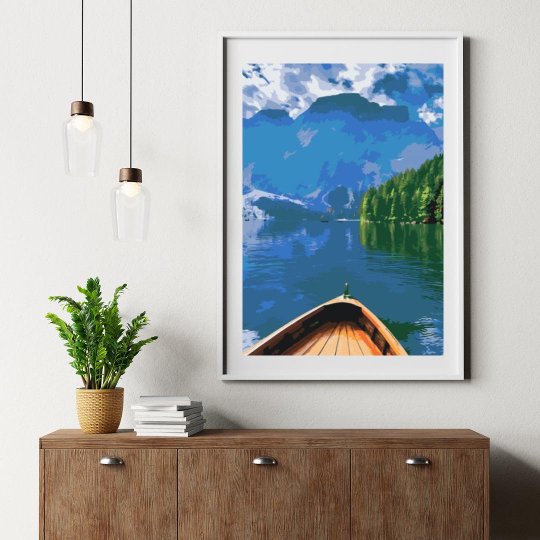 Diamond Painting - Lago di Braies, Italië - SEOS Shop ®