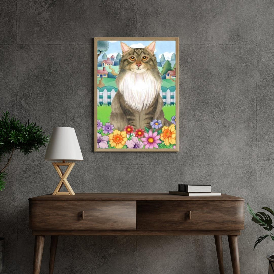Diamond Painting - Lente Maine Coon