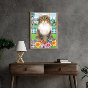 Diamond Painting - Lente Maine Coon